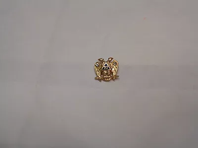 #2 Of 4  32 Mason Lapel Pin Tie Tack Gold Blue 32nd Degree Gold W 2 Diamonds ? • $9.99