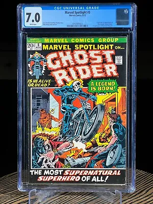 MARVEL SPOTLIGHT #5 Aug 1972  CGC 7.0 White Pages 1st Appearance GHOST RIDER  • $1900