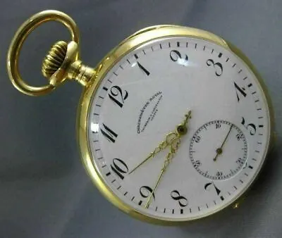 Large 18kt Yellow Gold 3d Vacheron & Constantin Chronometre Royal Pocket Watch • $16904.80