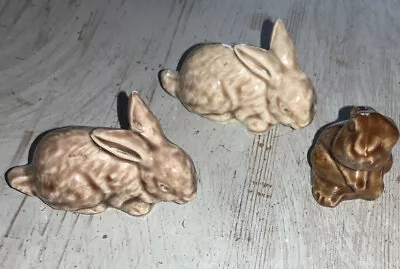 Vintage Wade Whimsies - Collection Of Three Rabbits  • £13.99