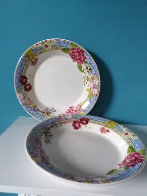 £70 • Buy 2 Gien 'Millefleurs'  Salad /Soup Bowls Designed By Isabelle De Borchgrare