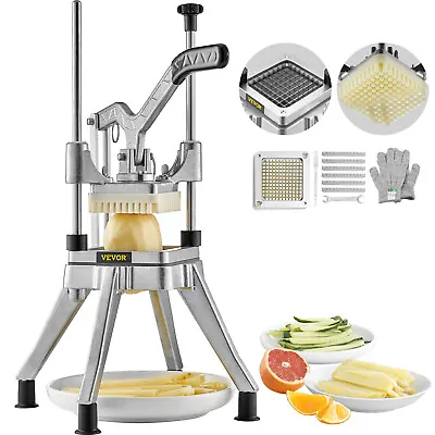 VEVOR 1/4'' Vegetable Dicer Commercial Fruit Slicer Chopper French Fry Cutter • $63.99