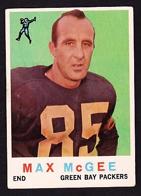 1959 TOPPS #4 MAX McGEE PACKERS ROOKIE • $17