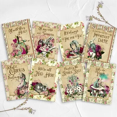 Alice In Wonderland Quote Journal Craft Card  Supplies • £2.80