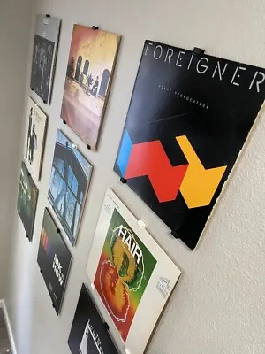 Minimalist Vinyl Record Wall Mount | 6/10/30-Pack | Damage-Free Album Hanger  • $19.95