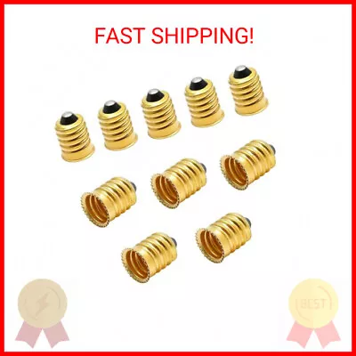 Qjaiune 10 Pack E14 To E12 Adapter Converter European To Candelabra Reducer Pu • $9.19