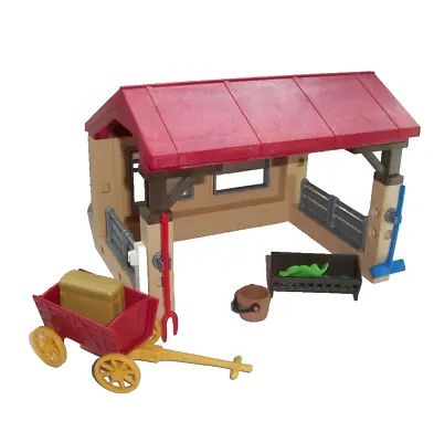 Playmobil  Stable/ Shelter Hand Cart Hay & Manger For Horse / Farm Sets -  NEW • £13.95