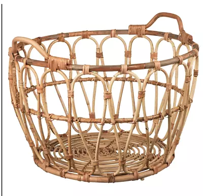 IKEA Snidad Large Wicker Rattan Bamboo Basket 54x39cm • £39.99