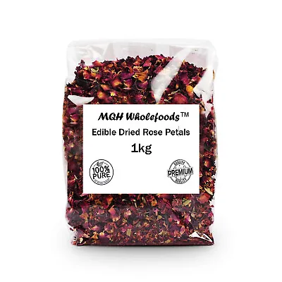 Rose Petals - Edible & Dried Premium Quality! Select Size 10g-1kg FREE P&P • £3.25