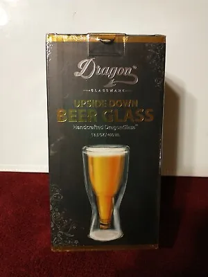 Dragon Glassware Upside Down Beer Glass 13.5 OZ/400 ML Brand New Handcrafted • £7.60