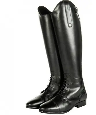 HKM Riding Boots - Valencia Teddy - Standard / Length And Wide In Black Size 36 • £123.32