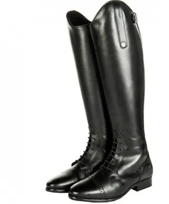 HKM Riding Boots - Valencia Teddy - Standard / Length And Wide In Black Size 39 • £123.32