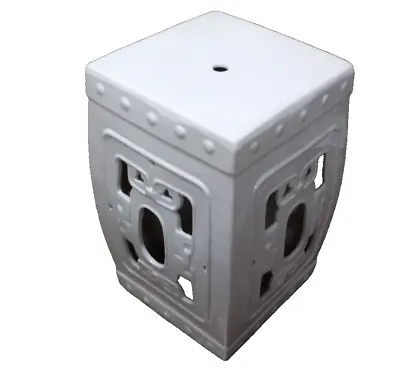 17   Ceramic Garden Stool Ceramic Side Table Decorative Garden Stool White • $149.95