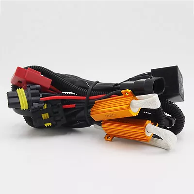 HID Anti-Flicker Relay Wiring Harness For H1 H3 H7 H10 H11 9005 9006 • $9.99