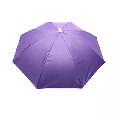 Foldable Fishing Umbrella Hat UV Protection Headwear Camping Beach Head Sun Cap • £3.18