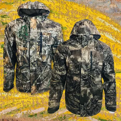 Mens REALTREE Camouflage Padded Waterproof Hunting Jacket Coat Shooting Fishing • £24.98