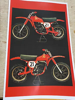 Vintage Honda CR 250 Motorcycle Poster Advertisement H1781 • $15