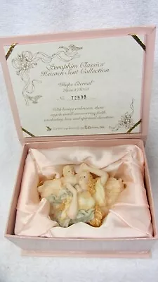 96 SERAPHIM 'HOPE ETERNAL' ANGEL Heaven Sent Series Ornament Roman Box COA 78058 • $11.99
