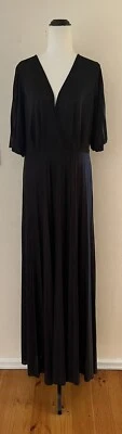 $30 • Buy As New ASOS Black Pleated Long Dress Size UK 18