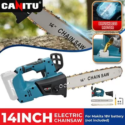 14  Brushless Chainsaw Electric Wood Cutter Chain Saw For Makita 21V No Battery • £40.99