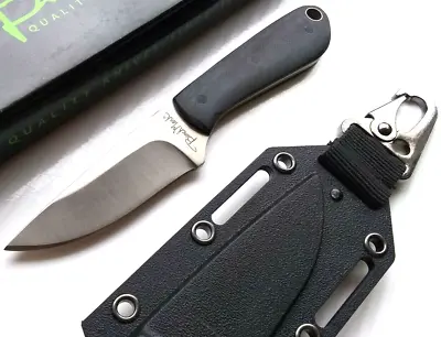 Micarta Full Tang Fixed Blade Boot Neck Knife Kydex Carabiner Black EDC • $23.95