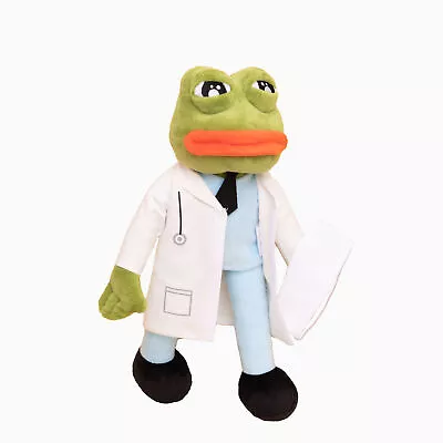 A+ Pepe The Frog Sad Frog Costume Doctor Soft Plush Stuffed Doll Toy Figure Gift • $32.56