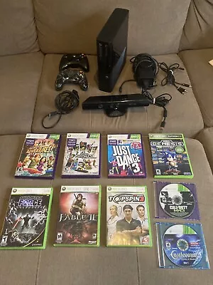 Xbox 360 E Console 4GB Bundle 9 Games Kinect Motion Sensor ControllerTESTED! • $159.99