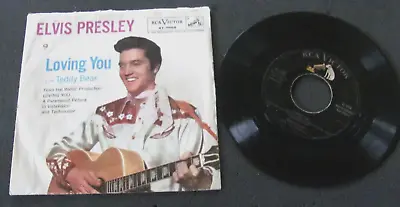 Rock 45 & Picture/sleeve~Elvis Presley~Teddy Bear/Loving You~1957 RCA Victor~VG+ • $9.99