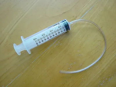 60cc Graduated Fork Oil Syringe For Filling And Testing With Tube Attached 60ml • $8.05