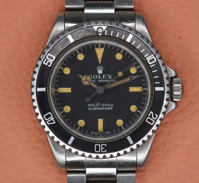 1970 Rolex Submariner Ref. 5513 With Pumpkin Patina Vintage Dive Wristwatch • $13999.99