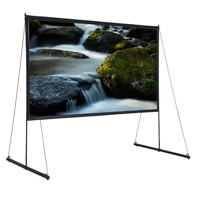 100inch Projector Screen With Stand Portable Movie Projection 16:9 Home Theater • $79.99