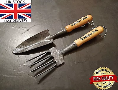 Personalised Unusual Gift Engraved Garden Hand Tools Trowel Fork Grandad Nanny • £12.99