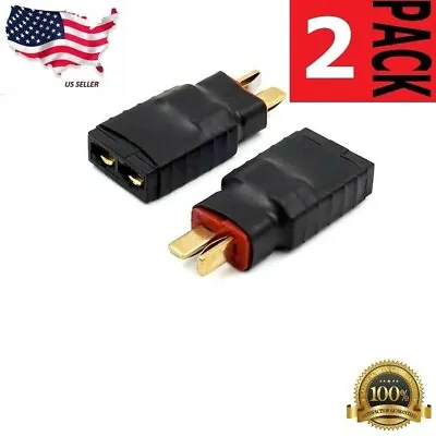 2 Pcs For Male T-plug Deans To Female Transceiver Battery Adapter Lipo Connector • $6.99