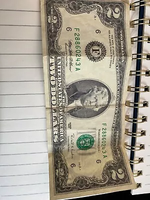 1995 2 Dollar Bill Value • $500