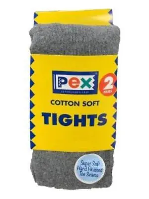 £12.99 • Buy PEX Cotton Soft Tights - Grey Twin Pack, Primary School Tights