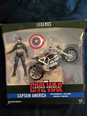 Marvel Legends Captain America Civil War Motorcycle Hasbro Action Figure New • $25