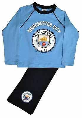 Boys Manchester City Football Pyjamas Can Be Personalised Ages 4-5 And 5-6 Years • £5.95