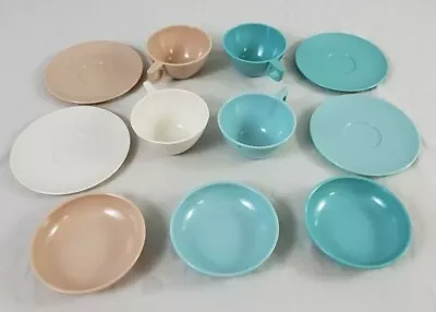 Vintage Melmac Ovation Westinghouse Pink Turquoise  White Dinnerware 11 Pieces • $20.64