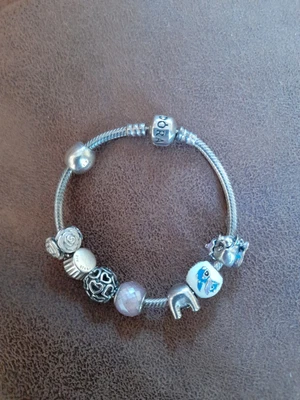 $55.37 • Buy Pandora Bracelet (Small) With 8 Charms
