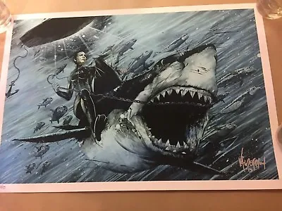 Orca / Jaws Art Movie Poster Print Giclee JP Valderrama Hero Complex Gallery S/N • $299.10