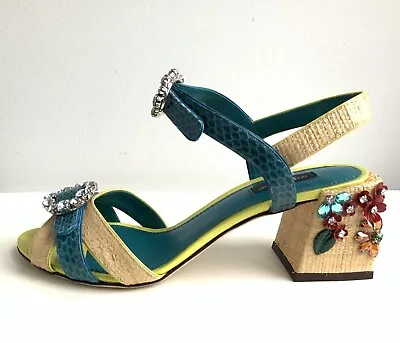 Dolce Gabbana Sandals Heel Shoes Size 39 6 UK Suede D&G RRP £2000 NEW • £440