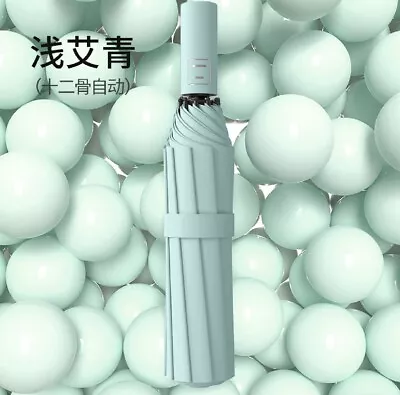 $32 • Buy Automatic Umbrella Auto Open Close Compact Folding Anti Rain Windproof 12 Ribs