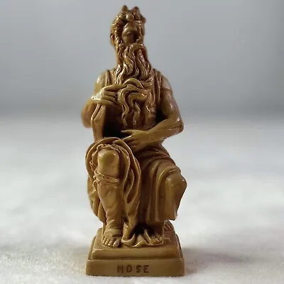 Mose  GREECE  Antique Holding The Ten Commandments Figure Statue  Carved • $20