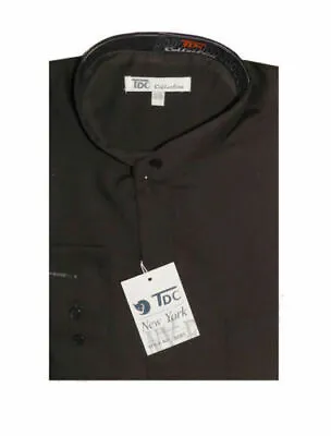 Mens' Mandarin Collar (Banded Collar) Dress Shirt By TDC Collection • $19.99
