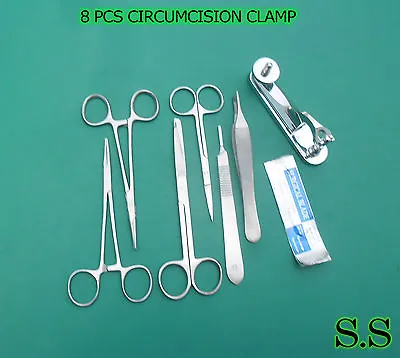 8 Pcs Circumcision Clamp Urology Surgical Medical Instruments Kit New Stainless • $16.90