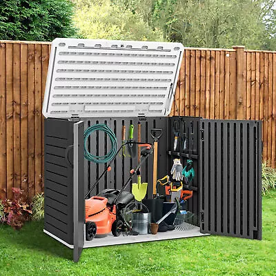 Outdoor Horizontal Storage Shed 35 Cu Ft Weather Resistant Resin Tool Shed • $229.89