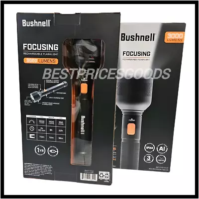 Bushnell 3000 Lumen Rechargeable Flashlight Set Of 2 • $94.96