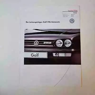 ✅ VW Golf Mk3 VR6 Automatic Brochure  Votex ABT Kamei Tuning FREE SHIPPING ✅ • $49