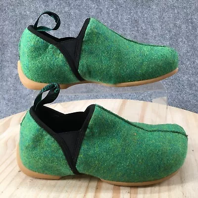 John Fluevog Slippers Mens 6 Womens 8 Dayan Peace Makers Felt Slip On Green • $44.99