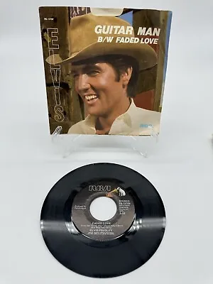 Vintage Elvis Presley RCA 45 Vinyl LP Record PB-12158 Guitar Man B/W Faded Love • $3.83